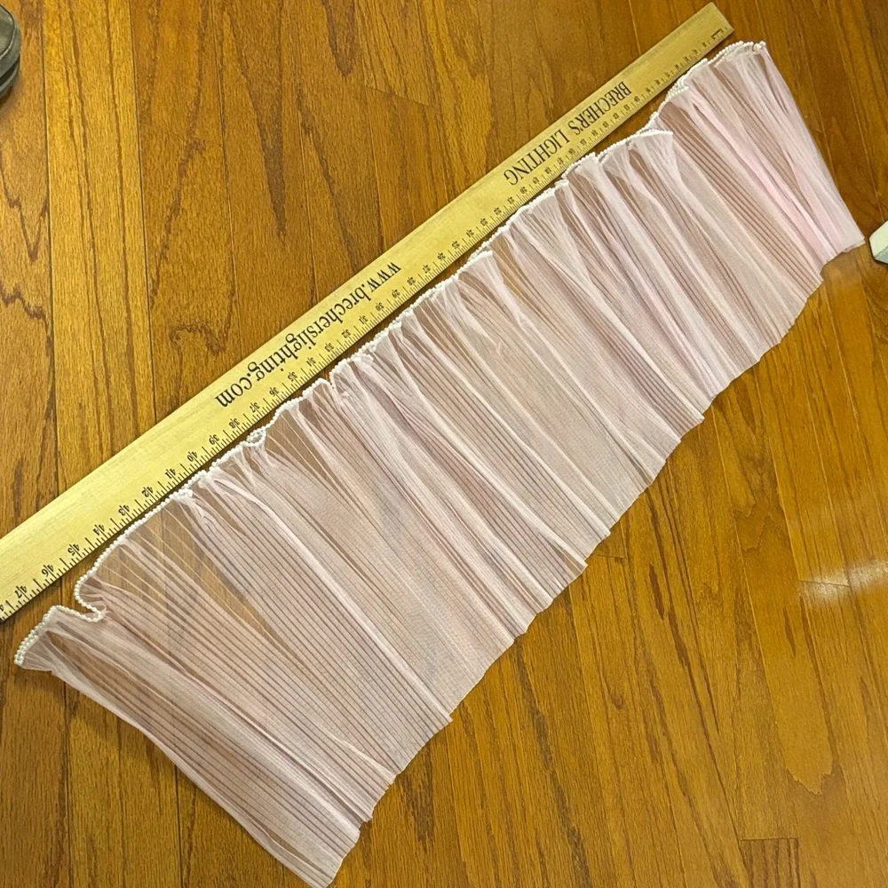 Chiffon Pleated Mesh fabric:Package of TWO 4.5 YardX2 (total 4 strips)